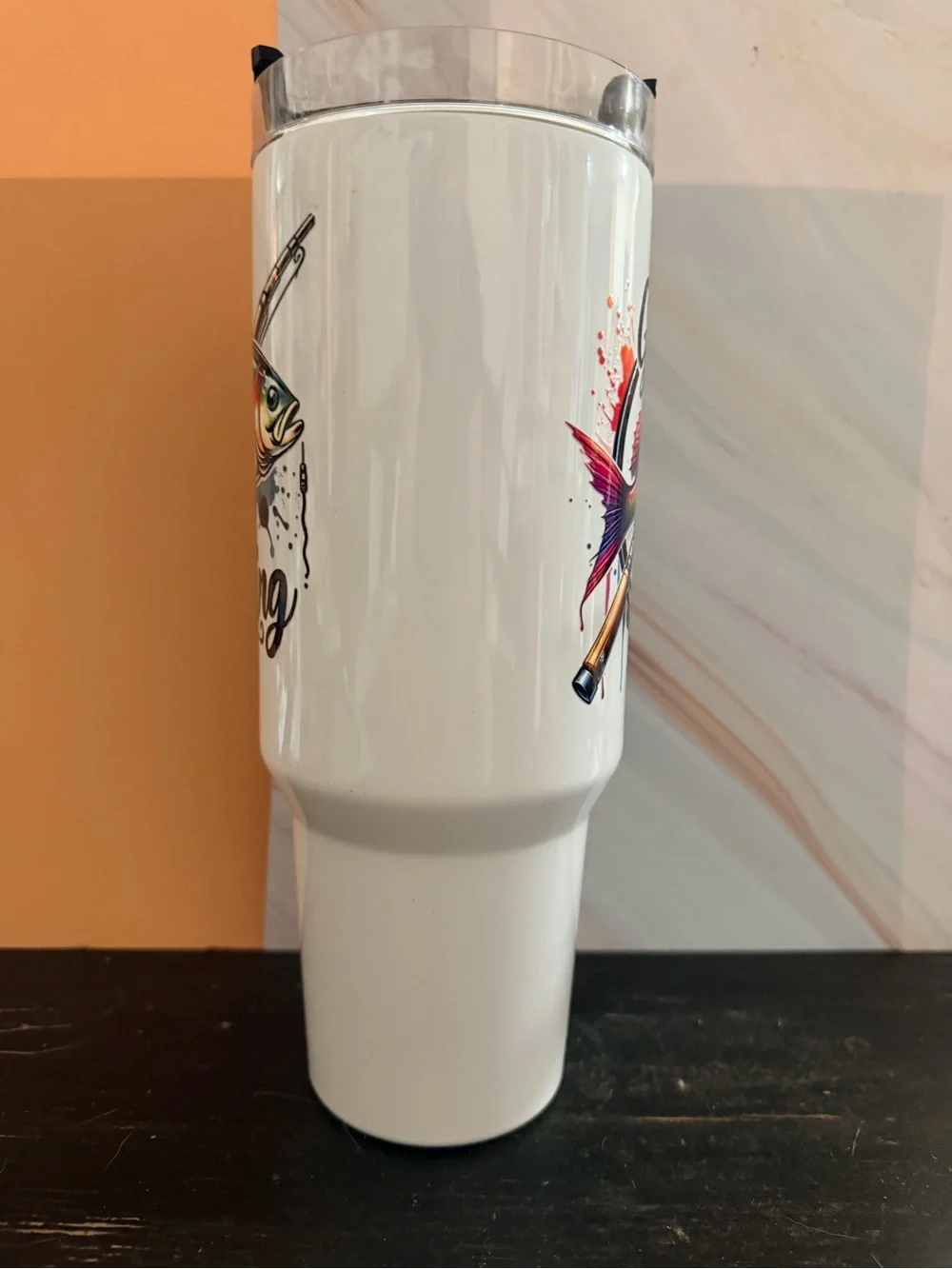 32 oz Stainless Steel Tumbler “Gone Fishing” fisherman’s gift